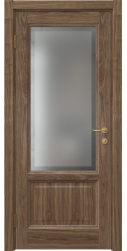 Межкомнатная дверь FK014 (шпон американский орех / стекло рамка) — 5146