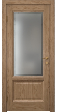 Межкомнатная дверь FK014 (шпон дуб светлый / стекло рамка) — 5143