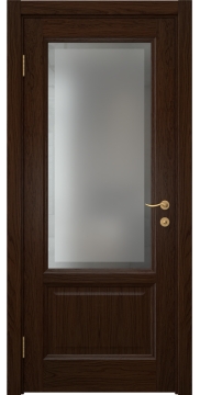 Межкомнатная дверь FK014 (шпон дуб коньяк / стекло рамка) — 5169