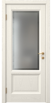 Межкомнатная дверь FK014 (шпон ясень слоновая кость / стекло рамка) — 5175