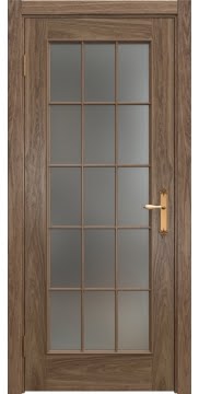 Межкомнатная дверь SK005 (шпон американский орех / матовое стекло) — 5814