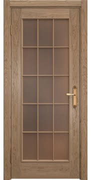 Межкомнатная дверь SK005 (шпон дуб светлый / стекло бронзовое) — 5709