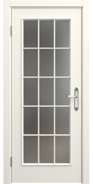Межкомнатная дверь SK005 (эмаль слоновая кость / матовое стекло) — 5696