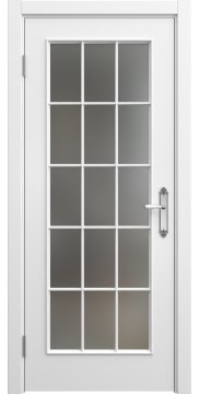Межкомнатная дверь SK005 (эмаль белая / матовое стекло) — 5688