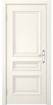 Межкомнатная дверь SK007 (шпон ясень слоновая кость) — 5091