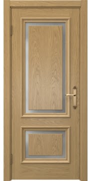 Межкомнатная дверь SK009 (натуральный шпон дуба / матовое стекло) — 5211