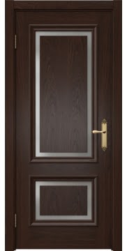 Межкомнатная дверь SK009 (шпон дуб коньяк / матовое стекло) — 5213