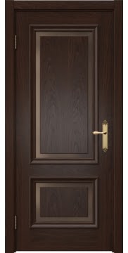 Межкомнатная дверь SK009 (шпон дуб коньяк / стекло бронзовое) — 5214