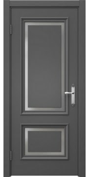 Межкомнатная дверь SK009 (эмаль серая / матовое стекло) — 5226