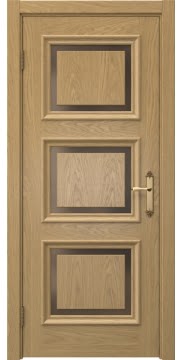 Межкомнатная дверь SK010 (натуральный шпон дуба / стекло бронзовое) — 5232