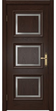Межкомнатная дверь SK010 (шпон дуб коньяк / матовое стекло) — 5233
