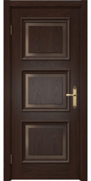 Межкомнатная дверь SK010 (шпон дуб коньяк / стекло бронзовое) — 5234
