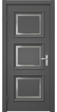 Межкомнатная дверь SK010 (эмаль серая / матовое стекло) — 5246