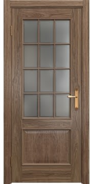 Межкомнатная дверь SK011 (шпон американский орех / стекло рамка) — 5811