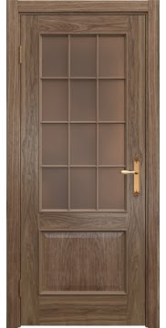 Межкомнатная дверь SK011 (шпон американский орех / стекло бронзовое) — 5810