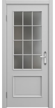Межкомнатная дверь SK011 (эмаль серая / матовое стекло) — 5646