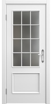 Межкомнатная дверь SK011 (эмаль белая / матовое стекло) — 5641