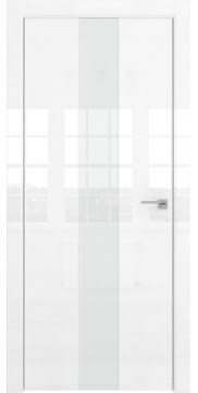 Межкомнатная дверь ZM035 (белая глянцевая, лакобель белый) — 3023