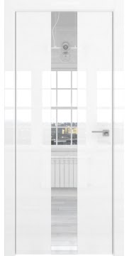 Межкомнатная дверь ZM035 (белая глянцевая, зеркало) — 3022