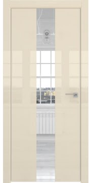 Межкомнатная дверь ZM035 (ваниль глянцевая, зеркало) — 3021