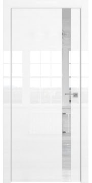Межкомнатная дверь ZM038 (белая глянцевая, зеркало) — 3064