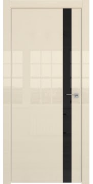 Межкомнатная дверь ZM038 (ваниль глянцевая, лакобель черный) — 3061